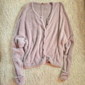 FP Extra Cozy Soft Lilac Cardigan Sweater